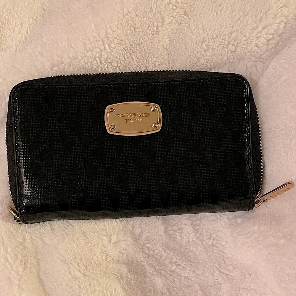 Black and Gold MK Wallet